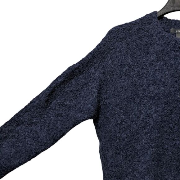 J. CREW Navy Blue Alpaca Wool Boucle Sweater - Picture 2 of 6